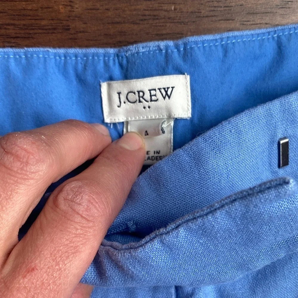 J. Crew Azure Scallop Shorts